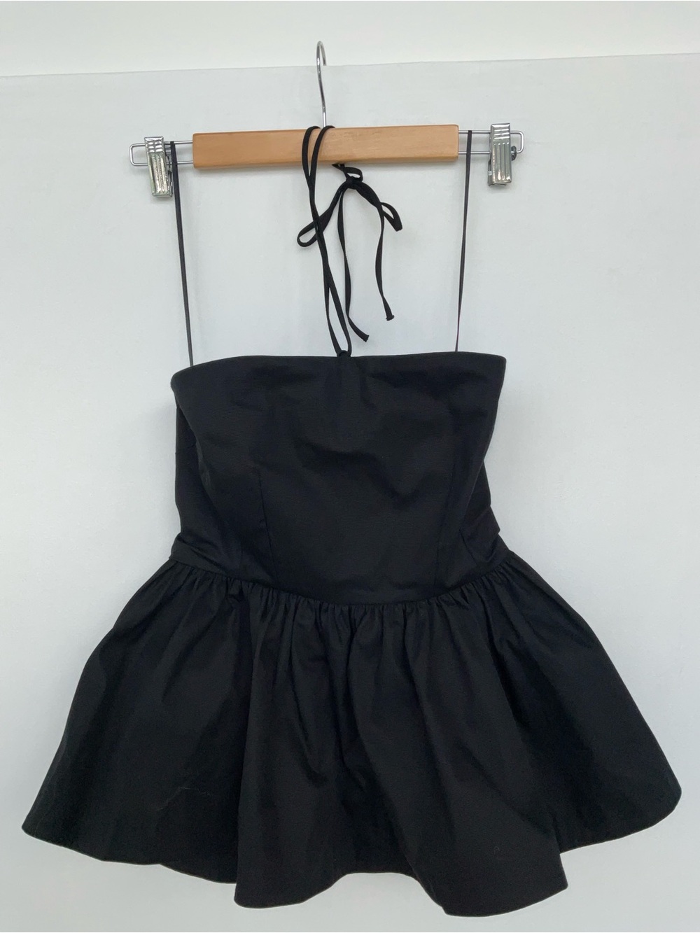 ANTONIO MELANI x Style BungalowStrapless Halter Tie Peplum Top
